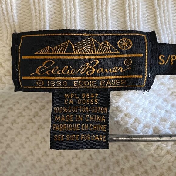 Vtg Eddie Bauer Cardigan Sweater 1990 Grannycore Grandma Small flower 90s Y2K - Picture 2 of 9